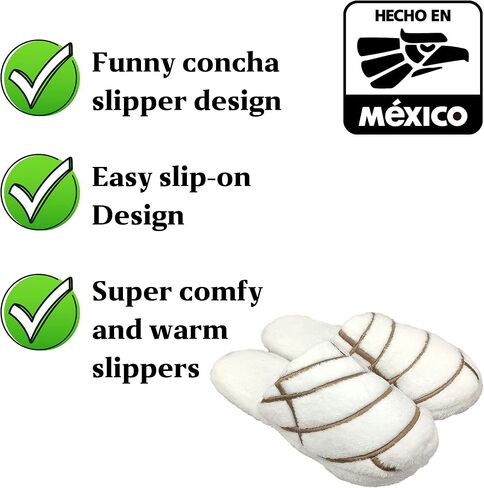 Mexican Pan dulce concha slippers - Funny Concha pantuflas slippers - Concha slippers for women - Mexican slippers with concha design - Pan dulce slippers - Bread slippers for women - Concha pantuflas for women - Mexican bread slippers in Saudi Arabia