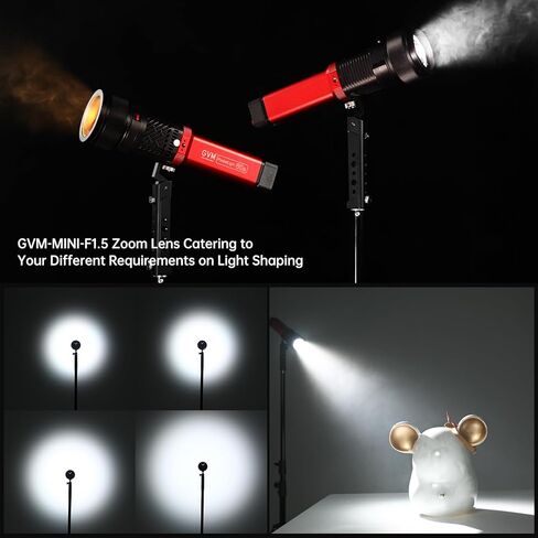 GVM PD60B 60W COB Video Light,3 Packs Portable Bi-Color Studio Lights CRI97+ 2700~6800K,49300 Lux@0.5m, Handheld Photography Lighting for Outdoor/Indoor Shooting, Spotlight for 12 Light Effects in Kuwait