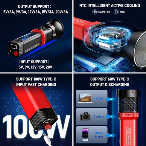 GVM PD60B 60W COB Video Light,3 Packs Portable Bi-Color Studio Lights CRI97+ 2700~6800K,49300 Lux@0.5m, Handheld Photography Lighting for Outdoor/Indoor Shooting, Spotlight for 12 Light Effects in Kuwait