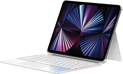 Bluetooth-Free Keyboard with Smart Connector for Pro 11-inch (1st, 2nd, 3rd, 4th Gen), Detachable Keyboard Folio, Keyboard Case with Kickstand, Backlit, Multi-Touch Trackpad, Black in Saudi Arabia