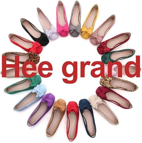 Hee grand Square Toe Ballet Flats for Women Rhinestones Chains Black Suede Dress Shoes Comfort Slip-On Loafers in Saudi Arabia