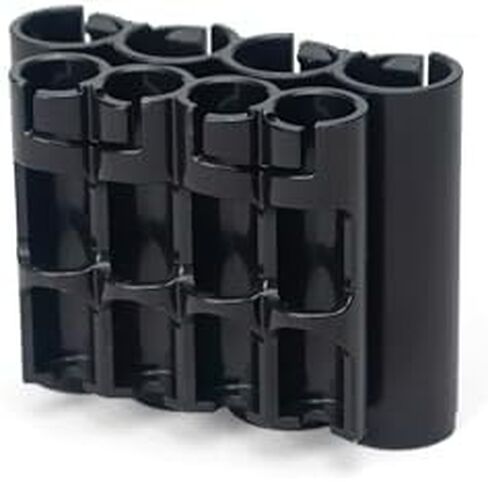 AA + AAA Combo Battery Storage Caddy, Orange, Holds 4 AA + 4 AAA Batteries (Not Included) in Kuwait