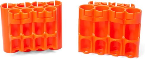 AA + AAA Combo Battery Storage Caddy, Orange, Holds 4 AA + 4 AAA Batteries (Not Included) in Kuwait