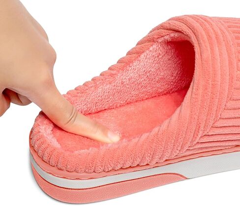 Women's Slippers Fuzzy House Slippers,Warm Memory Foam Slipper，Fluffy Outdoor Slippers with Anti-Skid Sole， Gifts for Women Mom Ladies in Saudi Arabia