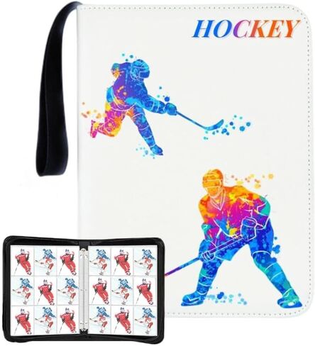 3 Pocket Faux Leather Basketball Card Binder with Removable Sleeves, 400 Card Capacity in Saudi Arabia