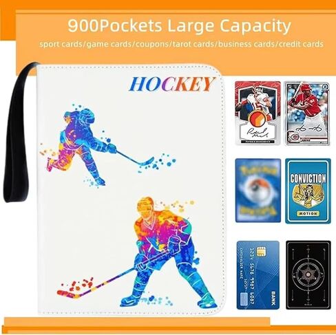 3 Pocket Faux Leather Basketball Card Binder with Removable Sleeves, 400 Card Capacity in Saudi Arabia