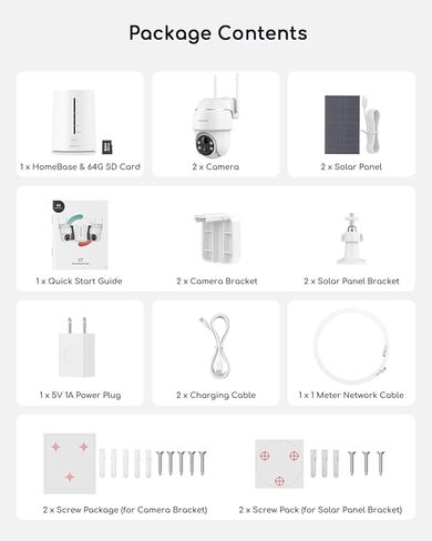 COOAU Solar Security Cameras Wireless Outdoor,4MP Cameras for Home Security System,360° Pan & Tilt,Color Night Vision,Motion Detection,No Monthly Fee,Siren Alarm,IP66 in Kuwait