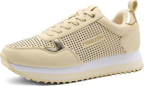 Sneakers for Women Thick Casual Platform Walking Shoes Breathable Non-Slip Tennis Shoe Chunky Arch Fashion Sneaker Comfortable Lace Up Girls Heighten Stylish in Saudi Arabia