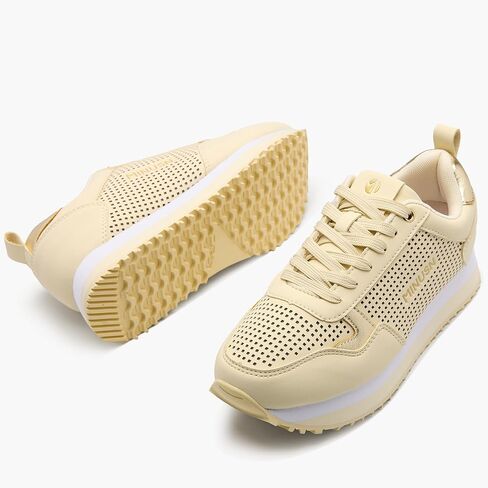 Sneakers for Women Thick Casual Platform Walking Shoes Breathable Non-Slip Tennis Shoe Chunky Arch Fashion Sneaker Comfortable Lace Up Girls Heighten Stylish in Saudi Arabia