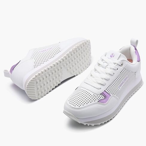 Sneakers for Women Thick Casual Platform Walking Shoes Breathable Non-Slip Tennis Shoe Chunky Arch Fashion Sneaker Comfortable Lace Up Girls Heighten Stylish in Saudi Arabia