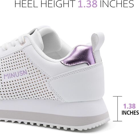 Sneakers for Women Thick Casual Platform Walking Shoes Breathable Non-Slip Tennis Shoe Chunky Arch Fashion Sneaker Comfortable Lace Up Girls Heighten Stylish in Saudi Arabia