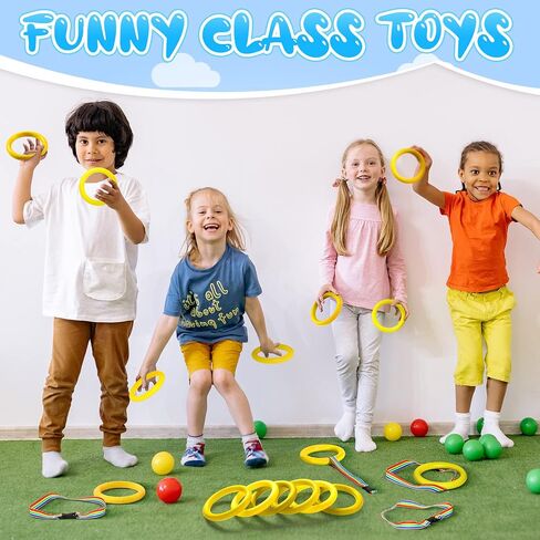 24 Sets Walking Rope for Preschool Toddlers Walking Rope Kids Handles Safety Line Detachable Transition Rope for Children's School Kindergarten Outdoor Supplies Wrist Leashes (Yellow) in Kuwait