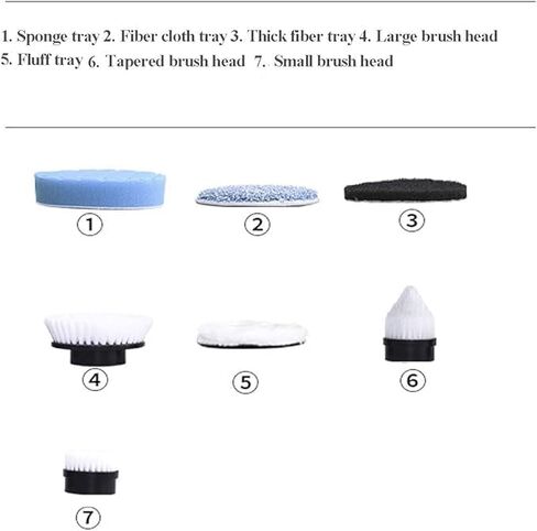 Electric Spin Scrubber, Cordless Cleaning Brush, Shower Cleaning Brush with 9 Brush Heads 2H Power Dual Speed, Adjustable Extension Handle, IPX7 Waterproof for Tub Tile Floor Car, White. in Saudi Arabia