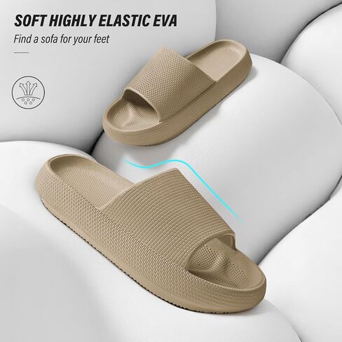ATHMILE Cloud Slippers for Women Pillow Slides for Men Shower Shoes Thick Sole House Shoes for Bathroom Indoor Outdoor in Saudi Arabia