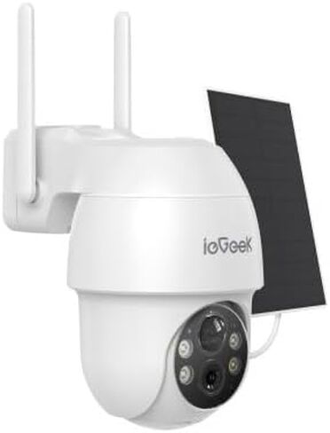 كاميرات مراقبة ieGeek لاسلكية في الهواء الطلق، كاميرا واي فاي 2K للمراقبة المنزلية في الخارج مع رؤية ليلية ملونة، عرض 360 درجة، لوحة شمسية، تعمل بالبطارية، صوت ثنائي الاتجاه، مستشعر حركة PIR، Alexa in Kuwait