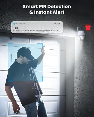 كاميرات مراقبة ieGeek لاسلكية في الهواء الطلق، كاميرا واي فاي 2K للمراقبة المنزلية في الخارج مع رؤية ليلية ملونة، عرض 360 درجة، لوحة شمسية، تعمل بالبطارية، صوت ثنائي الاتجاه، مستشعر حركة PIR، Alexa in Kuwait