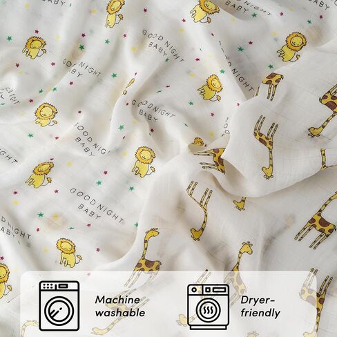 Bunnikins & Clover Muslin Swaddle Blankets for Boys and Girls, Baby Receiving Blankets Unisex, Newborn Essentials for Registry & Gift, 47x47 inches, Set of 4 in Saudi Arabia