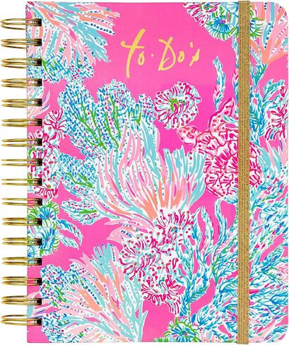 Lilly Pulitzer Undated To Do Planner, Hardcover Daily Planner, Personal Organizer with Hourly Schedules and Notes Pages, Shells n Bells in Saudi Arabia