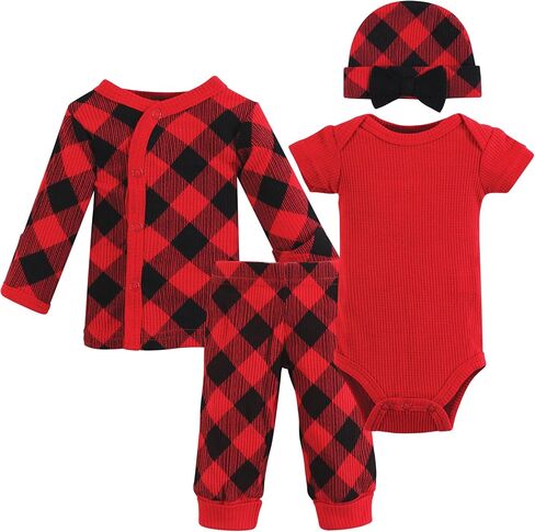 Hudson Baby Unisex Baby Thermal Preemie Layette Set 4pc in Kuwait