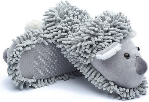 ofoot Womens & Childrens Cute Warm Fuzzy House Slippers Adult Furry Animal Shoes Non Slip Rubber Sole,Monkey Rabbit Koala Fox Owl Cat Lion Bunny Gorilla (Grey Koala,US 8-10 in Saudi Arabia
