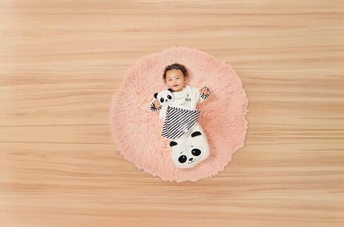 لعبة بطانية حيوانات محشوة طويلة من Enesco Izzy and Oliver New Baby Infant Panda Be Happy Tag-a-Long، مقاس 13.2 بوصة، باللون الأبيض in Saudi Arabia