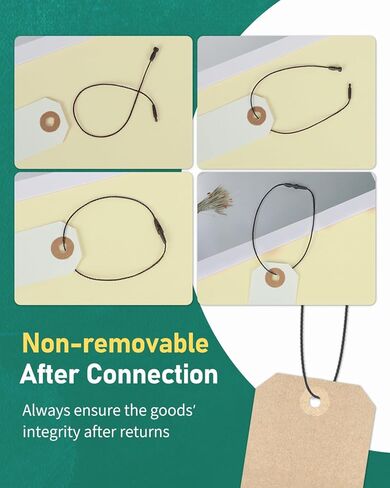 Uniclife 1000 Pcs Hang Tag Strings 8 Inch Price Tag Strings Easy to Attach Nylon Snap Lock Pin Loop Fasteners Hook Ties Price Tag Hanging Rope for Clothing Tags Merchandise Marking Tags Luggage Labels in Kuwait