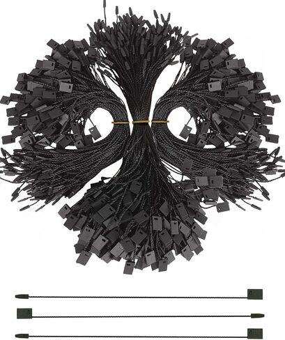 Uniclife 1000 Pcs Hang Tag Strings 8 Inch Price Tag Strings Easy to Attach Nylon Snap Lock Pin Loop Fasteners Hook Ties Price Tag Hanging Rope for Clothing Tags Merchandise Marking Tags Luggage Labels in Kuwait