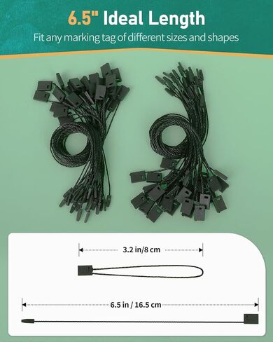 Uniclife 1000 Pcs Hang Tag Strings 8 Inch Price Tag Strings Easy to Attach Nylon Snap Lock Pin Loop Fasteners Hook Ties Price Tag Hanging Rope for Clothing Tags Merchandise Marking Tags Luggage Labels in Kuwait