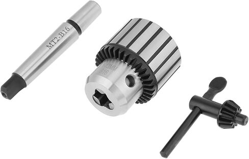 MT2-B16 Lathe Drill Chuck, Self Tighten Lathe Arbor Set Chuck 1-13mm Carbide Steel Arbor Key Type Drill Chuck Lathe Tool for Drilling Tasks in Saudi Arabia