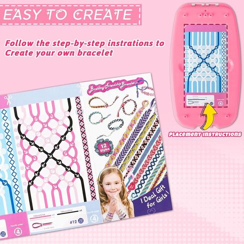 Friendship Bracelet Making Kit for Girls,169PCS Arts and Crafts Toy for Kids Ages 8-12, Birthday Gifts for Teen Girls Ages 7 8 9 10 11 12 Years Old, DIY Jewelry Bracelet String Maker Supplies Kit in Saudi Arabia