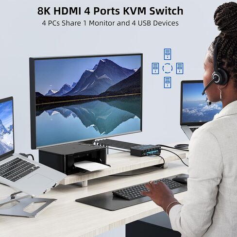 محول USB 2 جهاز كمبيوتر لتبديل لوحة المفاتيح والماوس، محول كمبيوتر ANXQQ USB 3.0 لجهازي كمبيوتر، محول USB 2 جهاز كمبيوتر مزود بمصدر طاقة و2 كابلات USB in Saudi Arabia