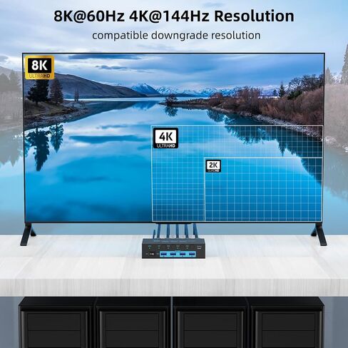 محول USB 2 جهاز كمبيوتر لتبديل لوحة المفاتيح والماوس، محول كمبيوتر ANXQQ USB 3.0 لجهازي كمبيوتر، محول USB 2 جهاز كمبيوتر مزود بمصدر طاقة و2 كابلات USB in Saudi Arabia
