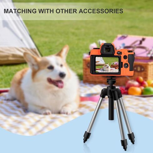 For Nikon Z6III Accessories Set,【Camera Case for Nikon Z6III & Z6III Screen Protector*2 & Z6III Hot Shoe Cover*1】 Z6III Silicone Camera Cover 1/4"-20 Hole Tempered Glass 9H-Orange in Saudi Arabia
