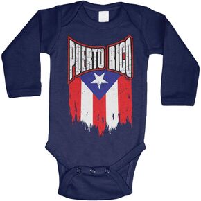Puerto Rico - Torn Flag Strong Proud Bodysuit