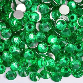 Blinginbox 1440Pieces SS10/2.7-2.9mm Flat Back Crystal Rhinestones Round Gems for Nail Art,Solid White