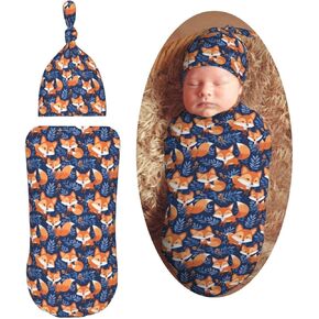 Dachshund Dogs and Paws Newborn Swaddle Blankets Hat Sets Soft Baby Receiving Blanket Swaddle Sack for Baby Shower Infant Boy Girl Gift