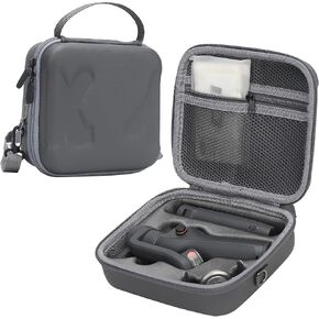 OM 6 Case, Portable Small Leather PU Case for DJI Osmo Mobile 6 Gimbal Stabilizer and Accessories, Protective Hard Travel Carry Case with Shoulder Strap in Saudi Arabia