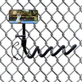 JJC Magnetic Phone Fence Mount Holder for iPhone 16 15 14 13 12, for Gopro Hero 13 12 11 DJI AKASO Insta360 Action Camera, Flexible Phone Stand to Chain Link for Baseball/Football/Tennis Recording