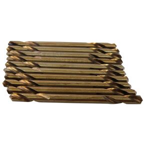HSS Cobalt Drill Bit Double End 1/8 in Stubby Body Drill Steel -10Pcs - GRABOTE