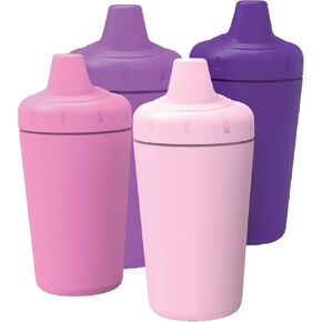 Avima Spill Proof Sippy Cups for Toddlers 1-3 Years - Bite Resistant & BPA Free Training Toddler Cups for Boys & Girls, 10 Oz, 4 Pack Set - Teal & Blue