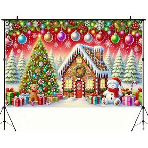 Nativity Scene Christmas Banner - 71x43 Inch Polyester Religious Photography Backdrop for Holiday Decor, Indoor/Outdoor by Blissyard