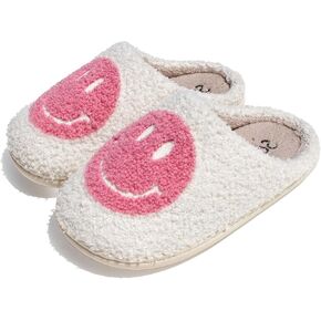 Joyful Soles - Happy Face Plush Slippers | Ultra-Soft Comfort for All Ages & Genders | Stylish & Versatile for Home or Fashion - BT50