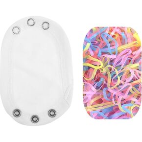10 Pieces Bodysuit Extender for Baby Boys Girls Toddler Baby Bodysuit Extender(White) and 100pcs mini Hairband
