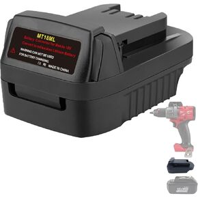 for Makita for Milwaukee Battery Adapter,MT18MIL Battery Adaptor Compatible for Makita 18V Lithium-ion Battery Convert to for Milwauke M18 18V Battery,for Milwaukee 18V Cordless Power Tools