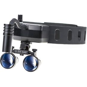 DY-005 Plastic Headband Leather 5W Headlamp with 3.5X420mm Magnifiers Binocular Loupes