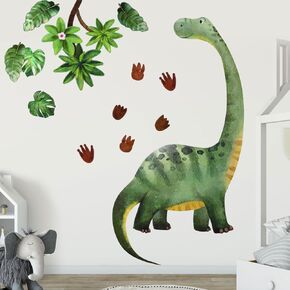 3pcs Dinosaur Wall Decals, Large Dinosaur Wall Stickers Self-Adhesive Dinosaur Wallpaper Dinosaur Wall Decor for Boys Children Kids Toddler Room Kindergarten Nursery Classroom Decorations