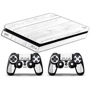 Skin Ps4 Slim - White Wood Texture - Limited Edition Decal Cover ADESIVA Playstation 4 Slim Sony Bundle