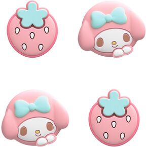 أغطية قبضة الإبهام متوافقة مع وحدة تحكم بلاي ستيشن 5، غطاء عصا الإبهام السيليكون الناعم لوحدة تحكم سويتش برو ووحدة تحكم PS4 PS5، 4 قطع - MLD (الفراولة والأرنب الحلو) in Kuwait