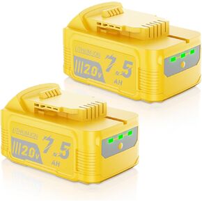 POWTREE DCBP520 Battery 7.5Ah Replacement for Dewalt 20V Battery Lithium MAX Compatible with DCB200 DCB205 DCB206 DCB204 DCB203 DCB181 DCB180 DCD/DCF/DCG 20 Volt XR Battery