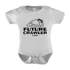 Off-Camber Apparel Infant Future Crawler Onesie offroad 4x4 outfit Multiple sizes/colors (3 Month, White)